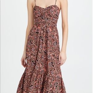 ALC lilac floral spaghetti strap midi dress